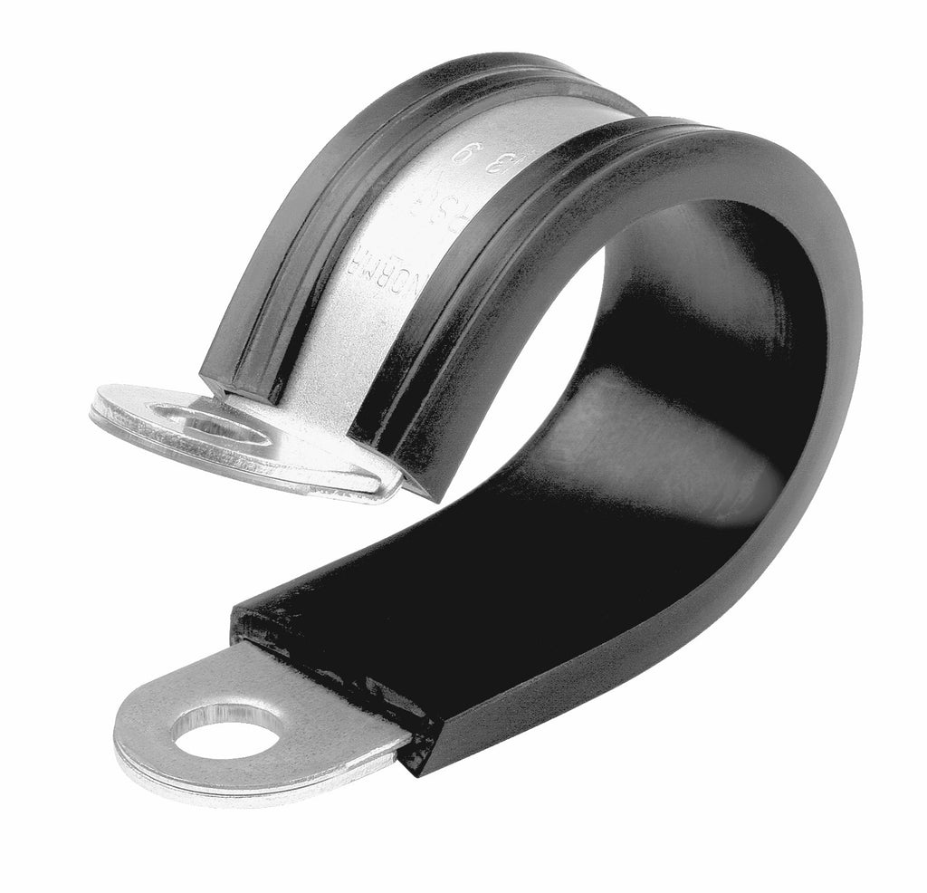 Rubber Lined P Clips - Galvanised Steel Band